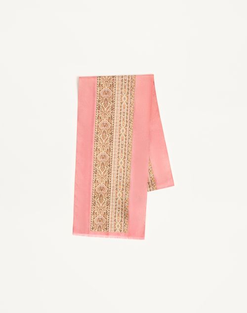 Valentino Garavani - Pañuelo De Seda Voyage Imaginaire - Rosa - Mujer - Accesorios Suaves