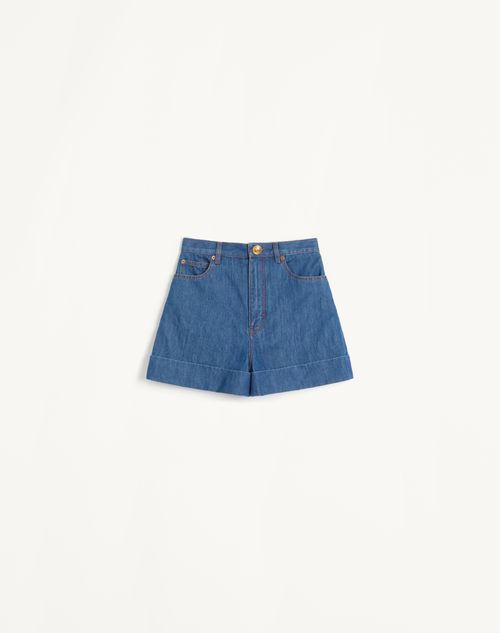 Valentino Lightweight Denim Shorts Woman Denim 25