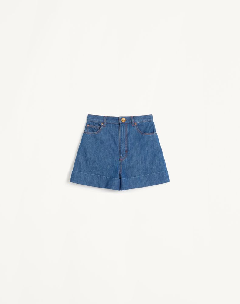 Valentino Women's Denim Lightweight Shorts Woman 29