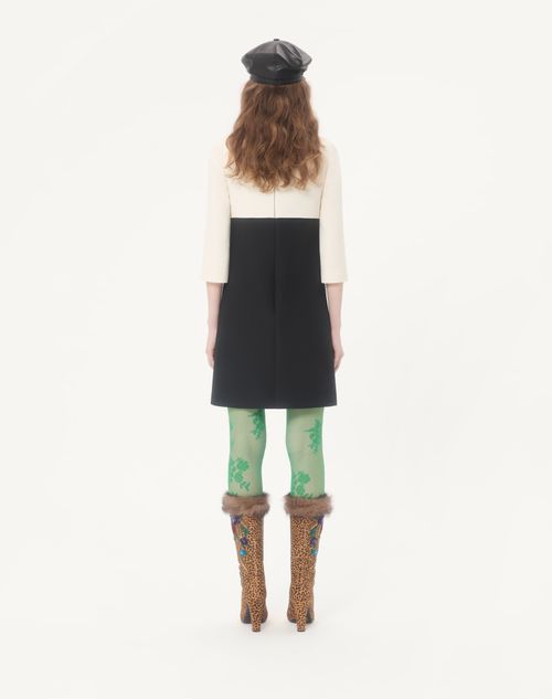 Valentino - Crepe Couture Short Dress - Black/ivory - Woman - Dresses