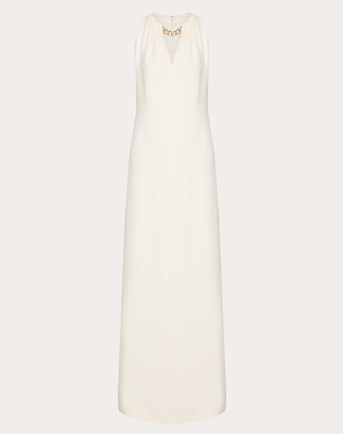 Shop Valentino Cady Couture Gown Woman Ivory 40