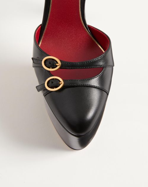 Valentino Garavani - Crasher Platform Pumps In Kidskin 145mm - Black - Woman - Pumps