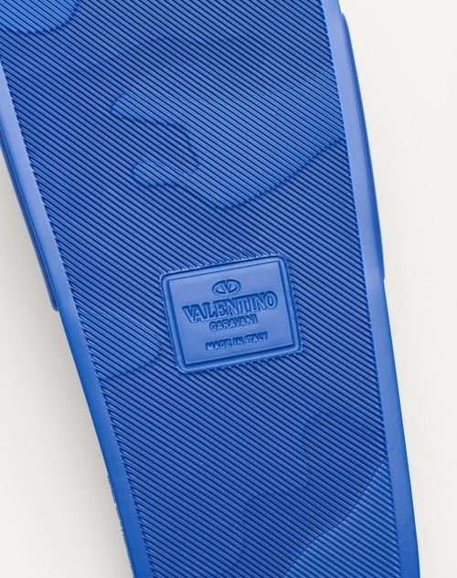 Valentino Garavani - Coolside Rubber Slide Sandal - Acid Bluette - Man - Sandals