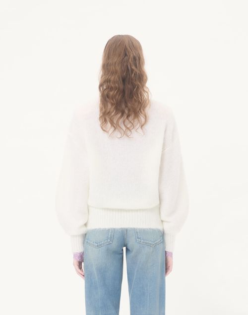 Valentino - Embroidered Mohair Wool Jumper - White - Woman - Knitwear