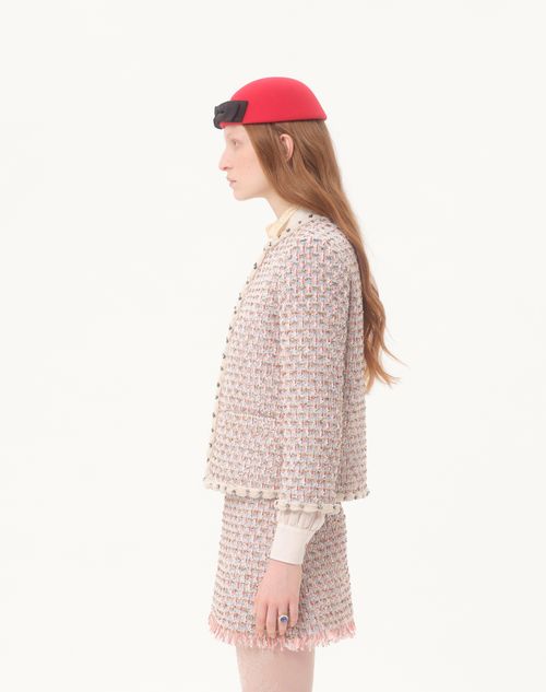 Valentino - Embroidered Ribbon Tweed Jacket - Multicolor - Woman - Jackets And Blazers
