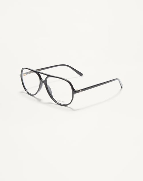 Valentino - Runde Acetat-brille - Schwarz - Unisex - Sonnenbrillen