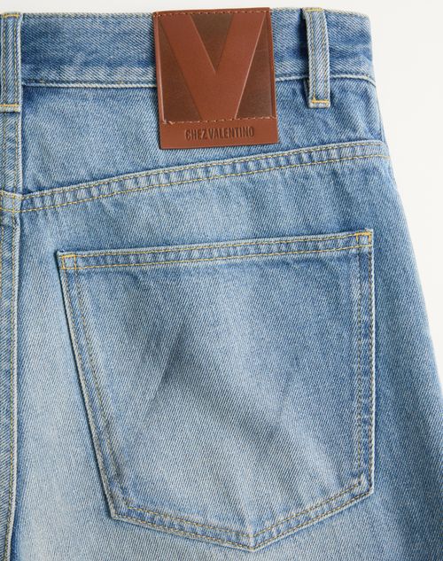Valentino - Denim Trousers - Denim - Woman - Denim