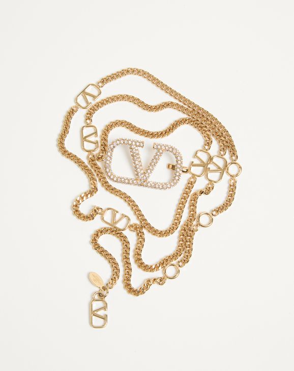 Valentino Garavani Vlogo Signature Chain Belt With Swarovski  display picture 1