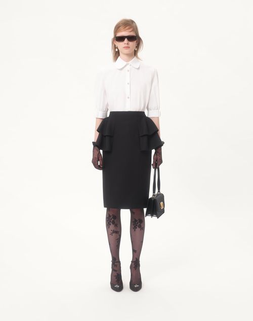 Valentino - Cotton Popeline Shirt - White - Woman - Shirts And Tops