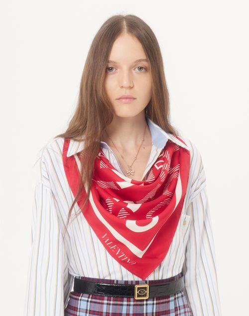Valentino Garavani - Foulard D'archivio Valentino In Seta Le Fou De L'archive - Paris/avorio - Donna - Accessori Tessili
