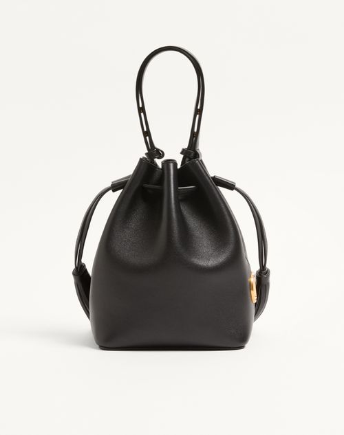 Valentino Garavani - 발렌티노 가라바니 쏘우 쏘 레더 스몰 버킷백 - 블랙 - 여성 - 숄더백