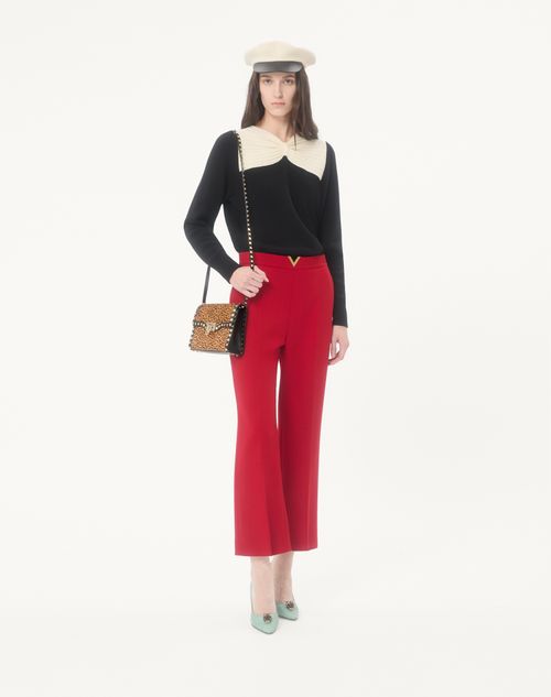 Valentino Garavani - Valentino Garavani Rockstud Small Shoulder Bag In Pony-effect Calfskin With Animal Print - Animal Print - Woman - Shoulder Bags