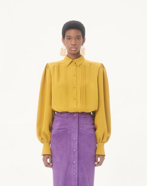 Valentino - Cady Couture Shirt - Yellow - Woman - Shirts & Tops