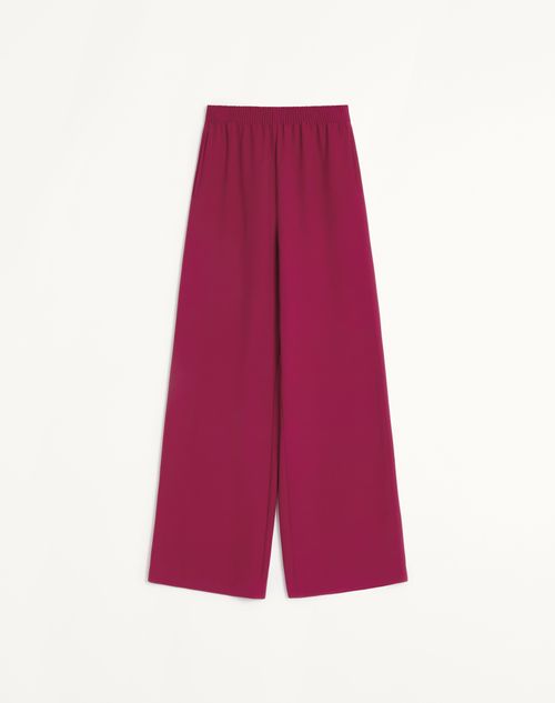 Valentino - Cady Couture Pants - Magenta - Woman - Trousers And Shorts
