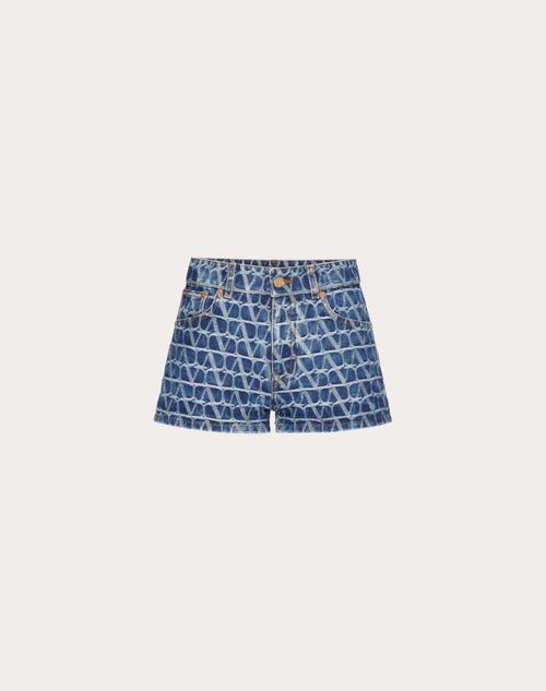 Valentino Toile Iconographe Denim Shorts Woman Denim 29