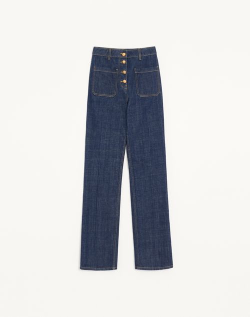 Valentino - Denim Pants - Denim - Woman - Denim