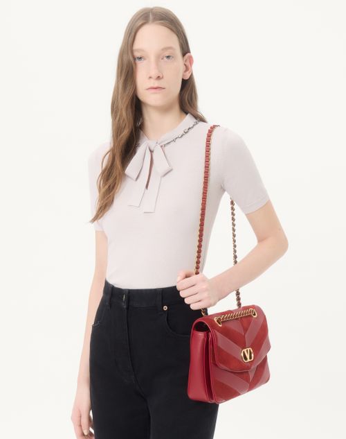 Valentino - Embroidered Wool Jumper - Lilac - Woman - Knitwear