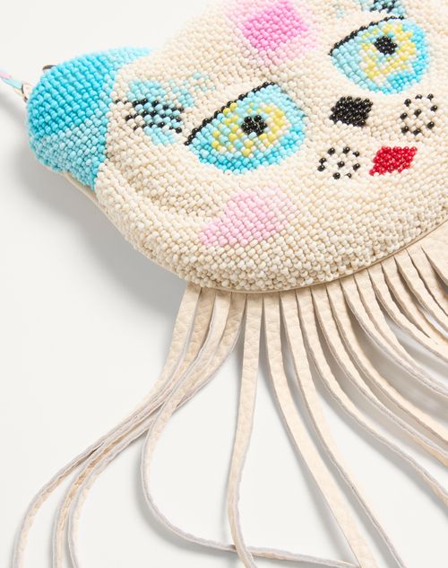 Valentino Garavani - Valentino Garavani Le Chat De La Maison Shoulder Bag - Butter - Woman - Clutches