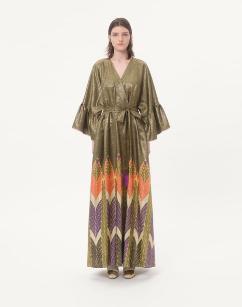 Valentino - Long Lurex Dress With Voyage Imaginaire Print - Multicolor - Woman - Gowns