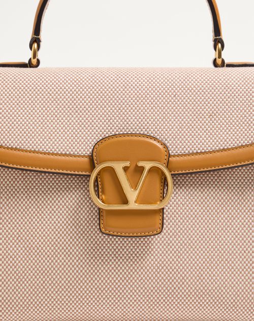 Valentino Garavani - Valentino Garavani 9to5 Canvas Handbag - Natural/tobacco - Woman - Top Handle Bags