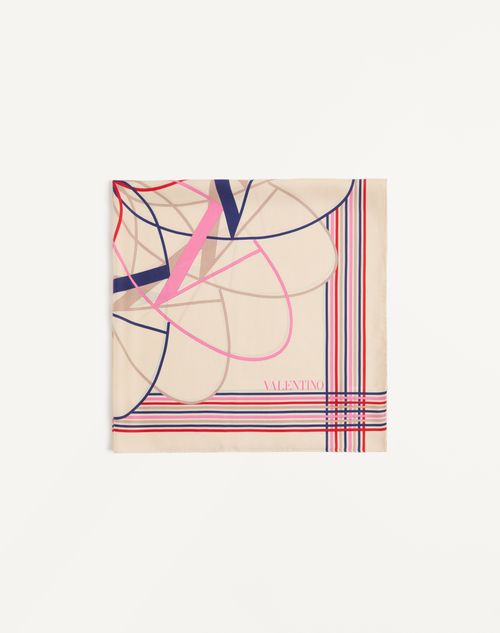 Valentino Garavani - Le Fou De L'archive Silk Scarf From The Valentino Archive - Beige/multicolor - Woman - Soft Accessories