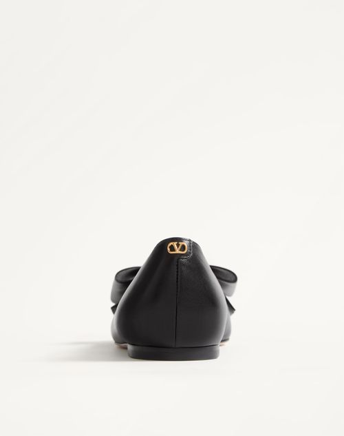 Valentino Garavani - Bowow Kidskin Ballerina - Black - Woman - Ballerinas