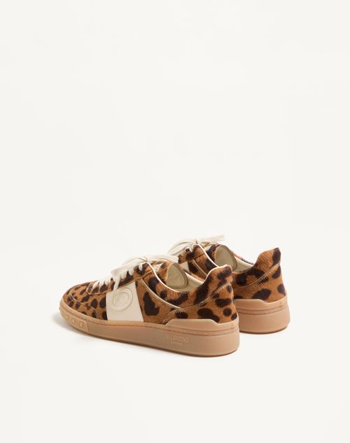 Valentino Garavani - Upvillage Trainer In Pony-effect Calfskin Leather - Animal Print - Woman - Sneakers