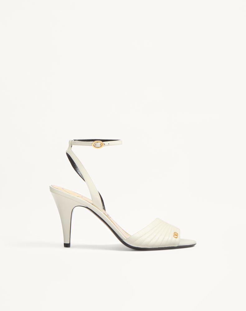 Valentino Garavani Women's Ivory Ladycrush Kidskin Sandal 85Mm Woman 41.5