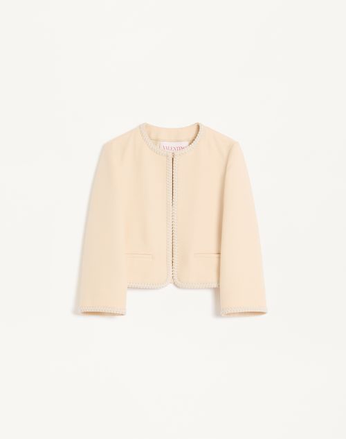 Valentino - Crepe Couture Jacket - Birch - Woman - Jackets And Blazers