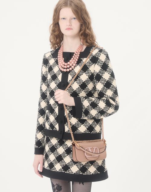 Valentino Garavani - Valentino Garavani Locò Small Shoulder Bag With Jewel Logo - Rose Cannelle - Woman - Shoulder Bags