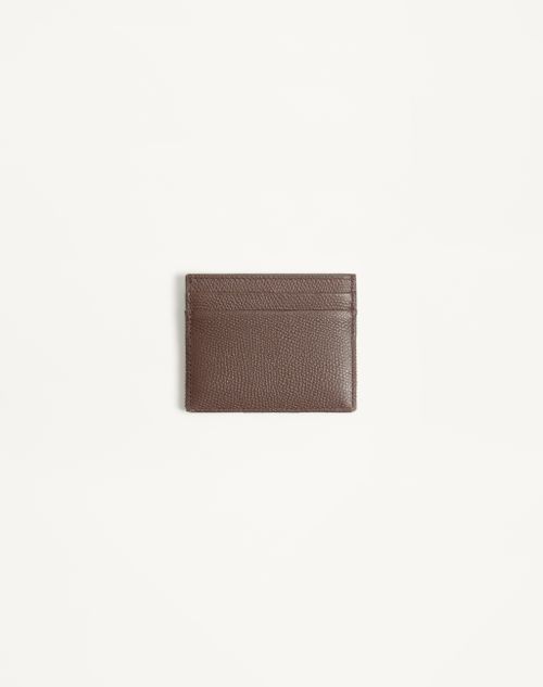 Valentino Garavani - Vlogo Signature Cardholder In Checked Fabric - Green/beige - Man - Wallets And Small Leather Goods