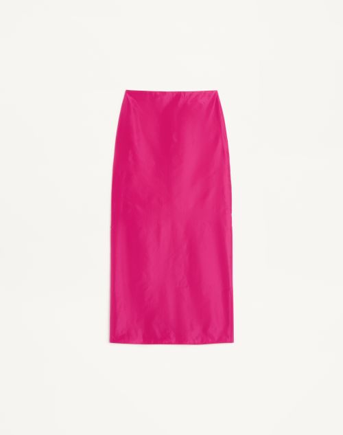 Valentino - Long Taffeta Skirt - Fuchsia - Woman - Skirts