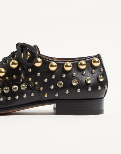 Valentino Garavani - Mj Blues Nappa Derby - Black - Man - Lace-ups