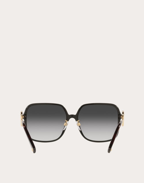 Valentino - サングラス Vlogo Signature アセテート スクエア - ブラック/グレー - ウィメンズ - アイウェア