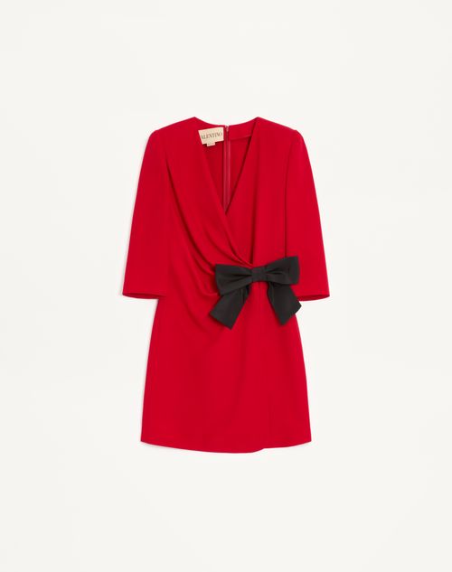 Valentino Cady Couture Short Dress With Faille Bow Woman Paris/black 38