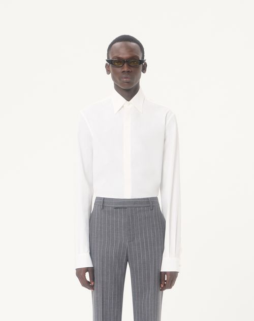 Valentino - コットンポプリン シャツ - ホワイト - メンズ - シャツ