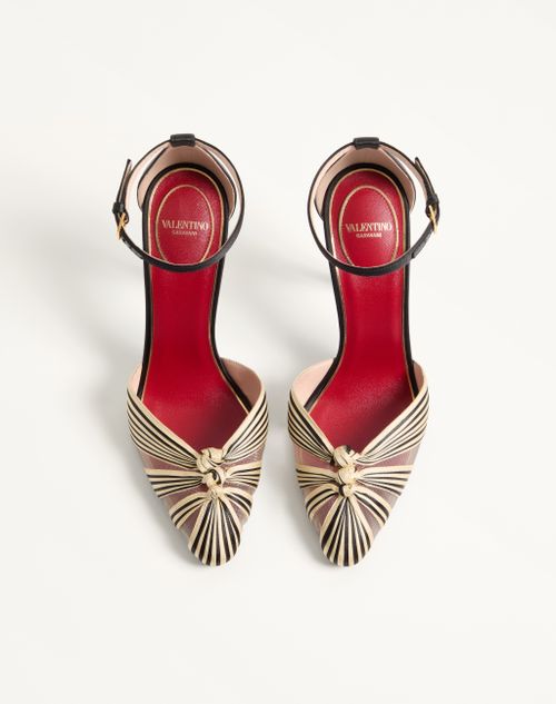 Valentino Garavani - Annine Pump In Satin 100mm - Black/nude - Woman - Pumps And Slingbacks