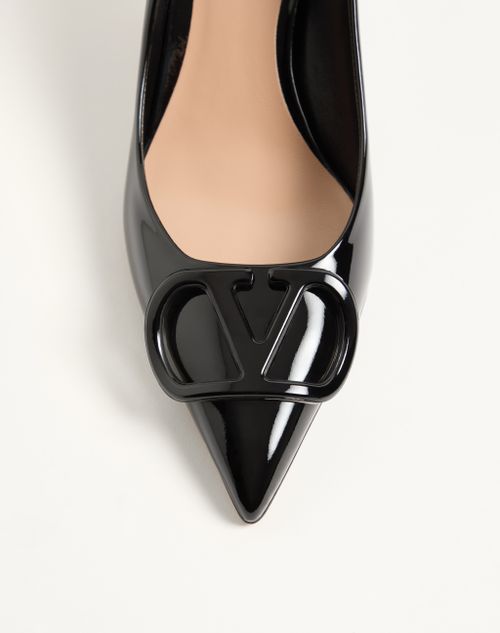 Valentino Garavani - Vlogo Signature Patent Leather Pumps 60mm - Black - Woman - Pumps And Slingbacks
