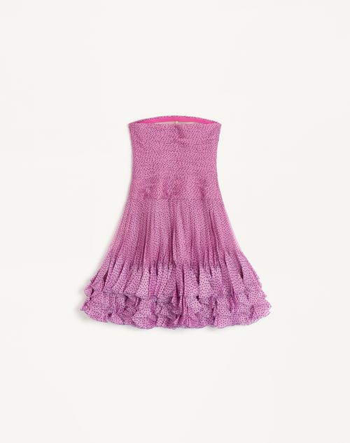 Valentino - Plusdepois Print Chiffon Dress - Absolute Rose/black - Woman - Dresses