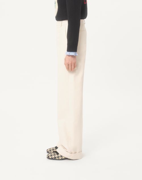 Valentino - Cuffed Cotton Canvas Pants - Shell - Man - Pants And Shorts