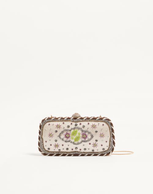Valentino Garavani - Valentino Garavani Carry Secrets Embroidered Minaudiere - Multicolour - Woman - Clutches