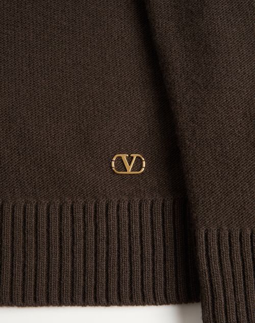 Valentino - Wool Jumper - Dark Fudge/beige - Woman - Knitwear