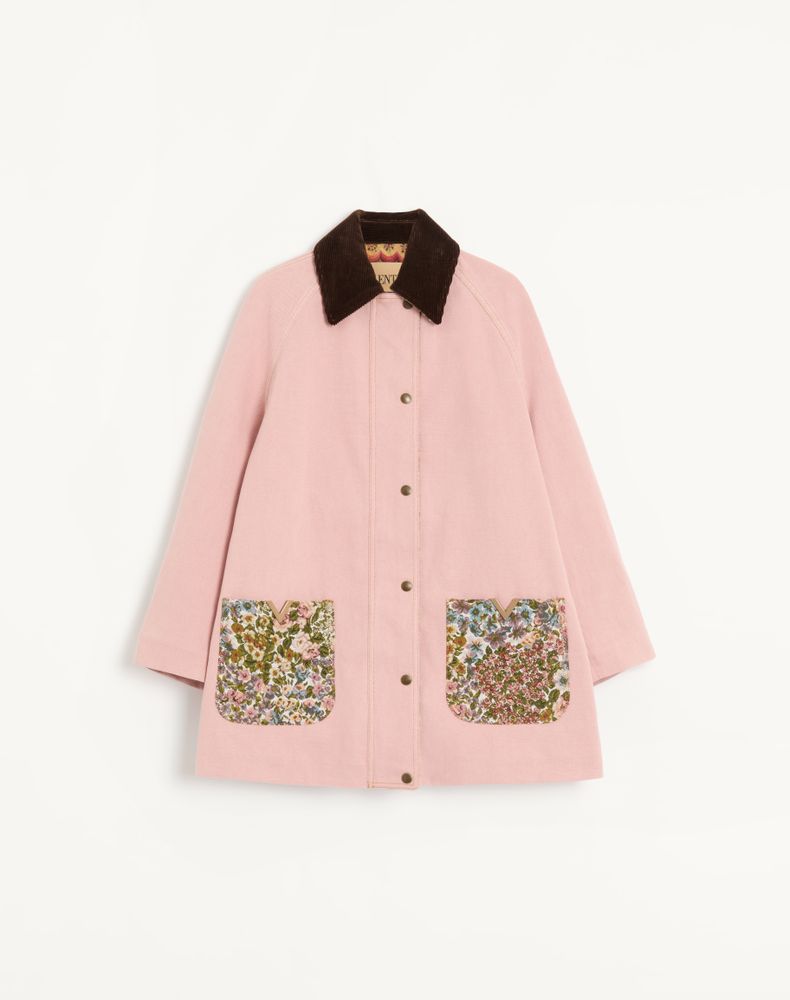 Valentino Women's Pink Denim Caban Woman 46