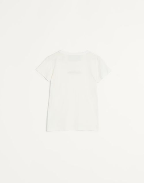 Valentino - Cotton T-shirt - Ivory - Woman - T-shirts And Sweatshirts