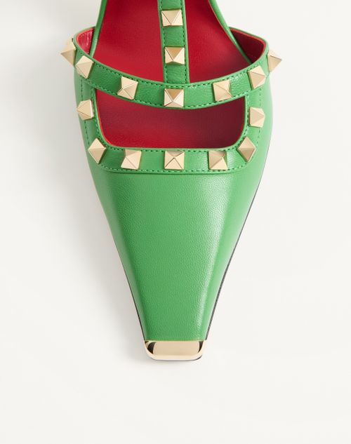Valentino Garavani - Rockstud Kidskin Pumps 100mm - Light Green - Woman - Pumps And Slingbacks