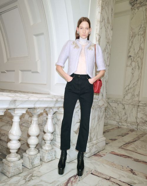 Valentino - Pantaloni In Denim - Nero - Donna - Denim
