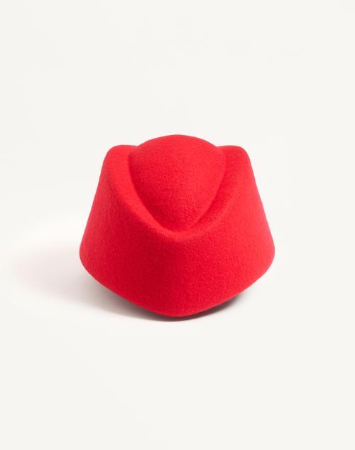Valentino Garavani - Vlogo Signature Merino Wool Hat - Red - Man - Hats And Gloves