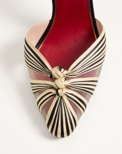 Valentino Garavani - Annine Pump In Satin 100mm - Black/nude - Woman - Pumps And Slingbacks