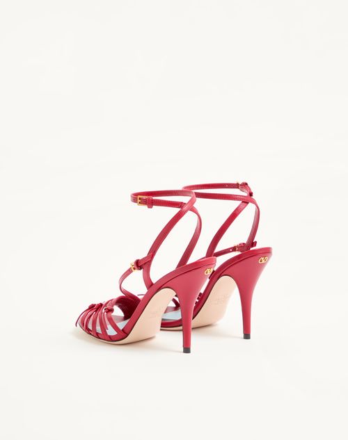 Valentino Garavani - Nodine Kidskin Sandal 100mm - Red - Woman - Sandals