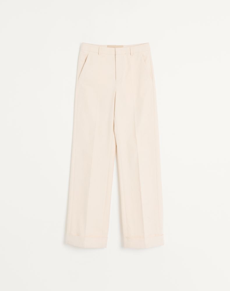 Valentino Men's Shell Cuffed Cotton Canvas Trousers Man 56